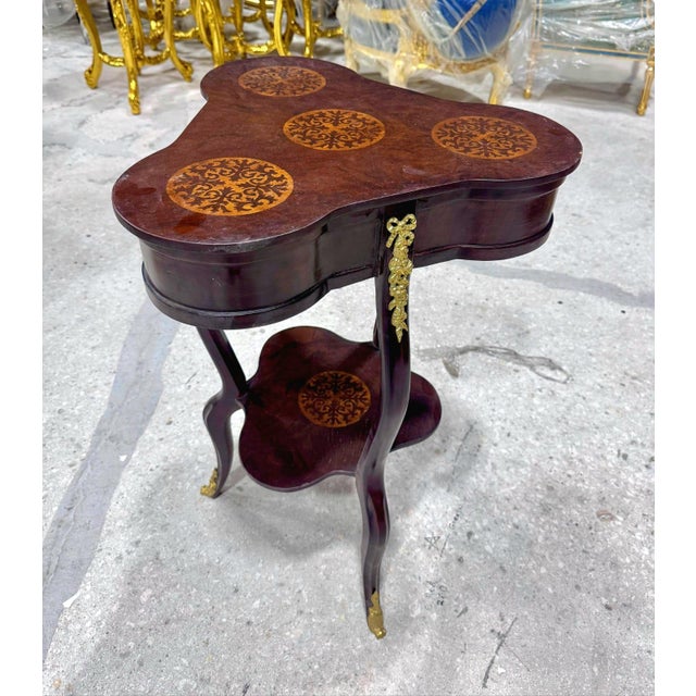 Louis XV Style French Trefoil Side Table For Sale - Image 9 of 11