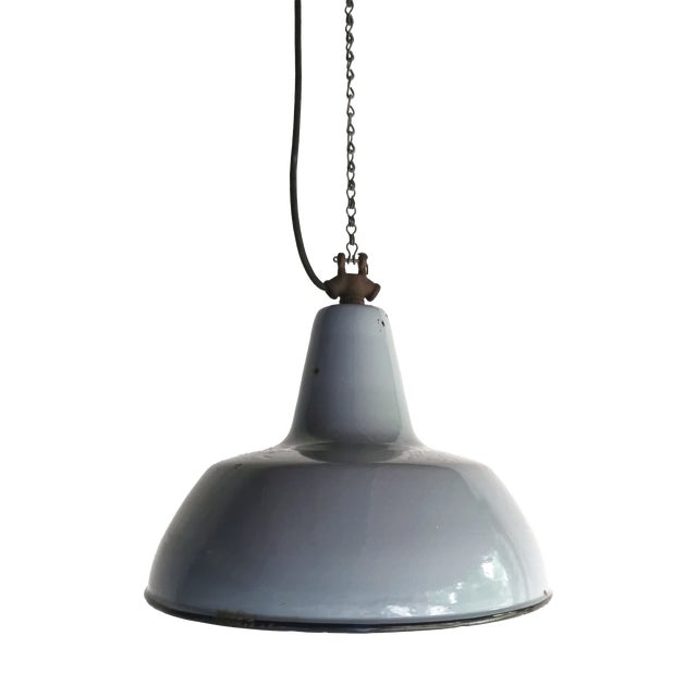 Vintage Industrial Pendant Lamp from S.E.M. Reluma, Belgium, 1930s For Sale