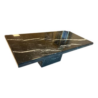 1980s Bullnose Double Ogee Marble Table For Sale