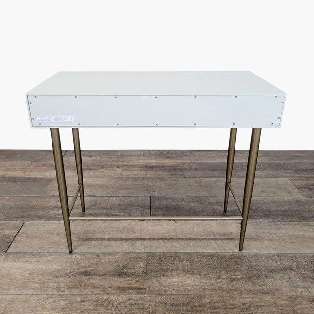 Wood West Elm Audrey Retro Mini Desk For Sale - Image 7 of 8