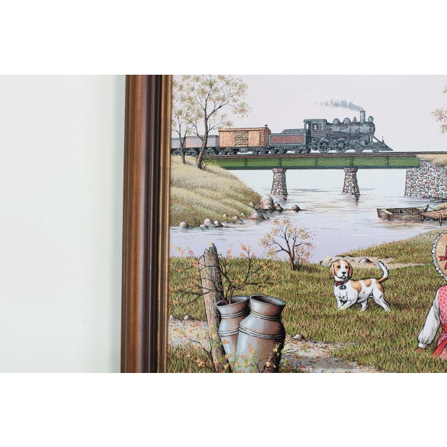 Mid-Century Modern Late 20th Century Serigraph " Kid Playing" For Sale - Image 3 of 7