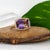 Metal 6.38ct, 14x10mm Ametrine Ring With Earth Mined Diamonds in Solid 14k Gold, Size 6.75 For Sale - Image 7 of 13