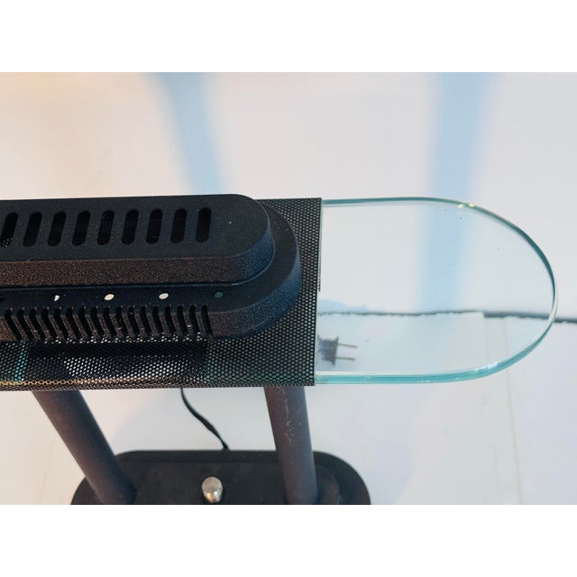 1980s Robert Sonneman Post Modern Halogen Black Table Lamp For Sale In Boston - Image 6 of 12
