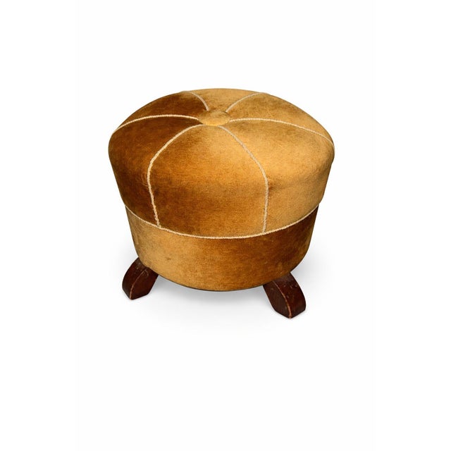 Art Deco Ottoman in the style of Jindřich Halabala, 1930s For Sale - Image 3 of 3
