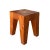 Natural Raw Blocky Wood Rough Pattern Bold Square Stool Table Bench For Sale - Image 4 of 8