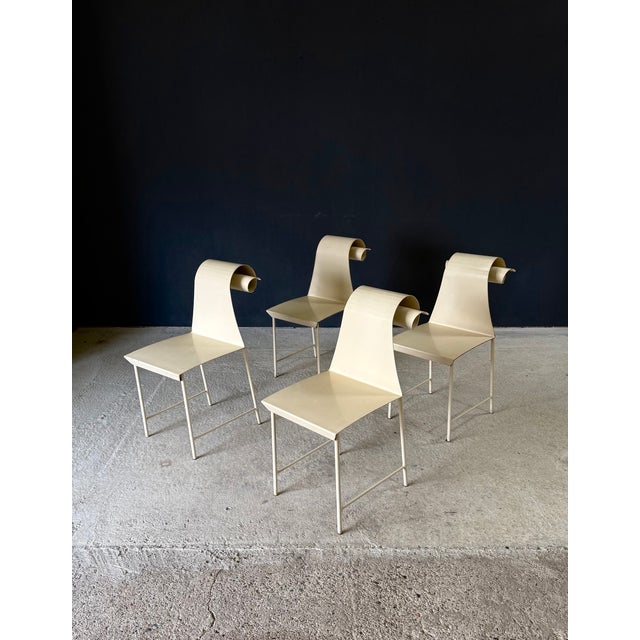 1960s Vintage French Metal Swirl Back Garden Chairs, 1960s, Set of 4 For Sale - Image 5 of 18