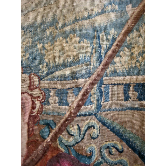 Flemish Brussels Tapestry Children Playing in a Garden, Circa 1680 For Sale - Image 10 of 11