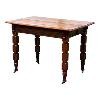 1920s Antique Victorian Rectangular Breakfast Table For Sale