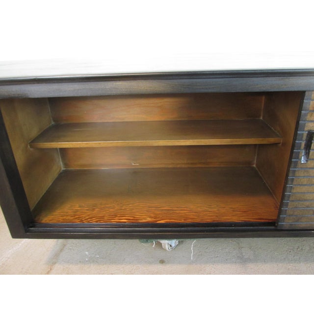 Vintage Custom Made Modernist Style Floating Wall Mount Credenza/Console For Sale - Image 13 of 18