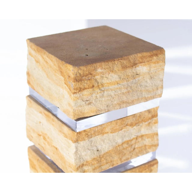 Sandstone and Acrylic Sculpture by Anna Lee Chalos-McAleese For Sale In Indianapolis - Image 6 of 8