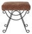 Panoplie Iron Loop Stool, Brown Chenille For Sale