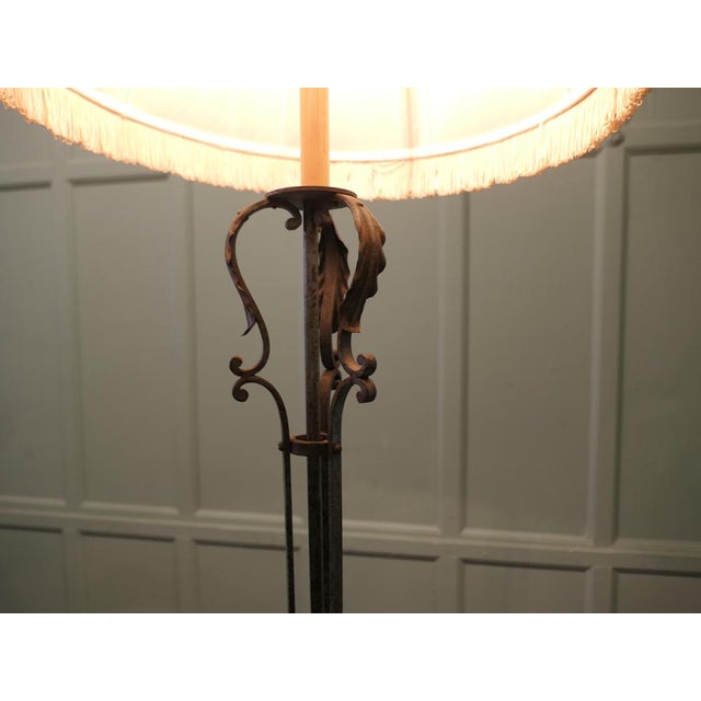 Wrought Iron Floor Lamp, 1930s For Sale - Image 6 of 8