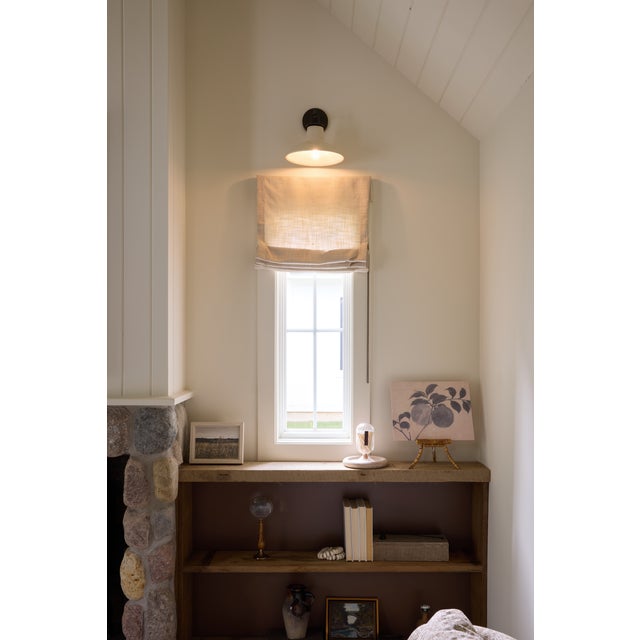 Ceramic Hudson Valley Lighting Pottersville 10.5 in. 1 Light Wall Sconce in Distressed Bronze and Ceramic Ivory Crackle Finish For Sale - Image 7 of 10
