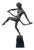 Vintage French Art Deco Bronze Lady Dancer Figurine, Large Antique, Pierre Faguays, 1920s For Sale
