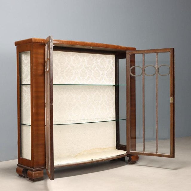 Art Deco Showcase in Mahogany Veneer For Sale - Image 3 of 11