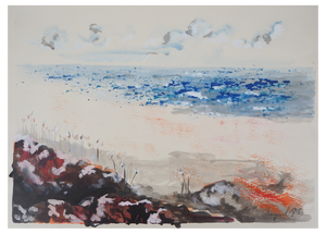 Lagard, Beach View, Original Watercolor