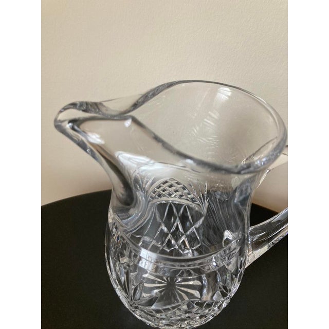 Early 20th Century Galway Irish Water Crystal Pitcher Blown Glass Design For Sale - Image 16 of 18