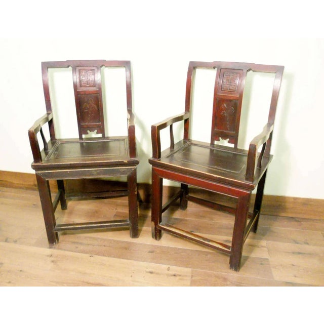 Antique Chinese Arm ChairsOne Circa 1800-1849 - A Pair For Sale In Dallas - Image 6 of 6