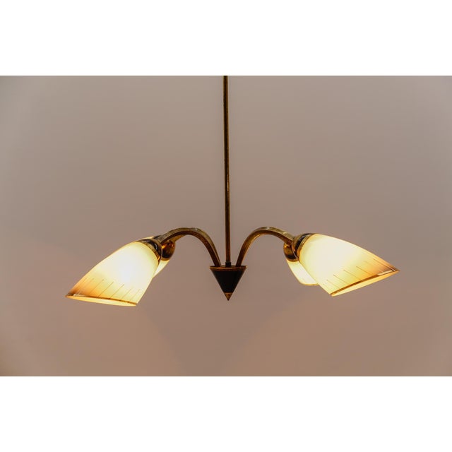 Mid-Century Modern Four-Armed Brass Sputnik Lamp, 1950s For Sale - Image 4 of 13