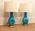 Vintage Mid 20th Century Aqua Murano Glass Lamps - a Pair For Sale - Image 4 of 10