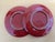 Edith Heath Heath Ceramics Small Cups and Saucers Glossy Red/Chocolate Brown For Sale - Image 4 of 6