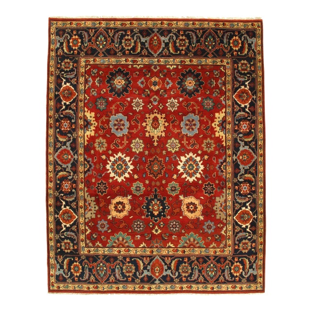 Rust Mahal Design Hand Knotted For Sale