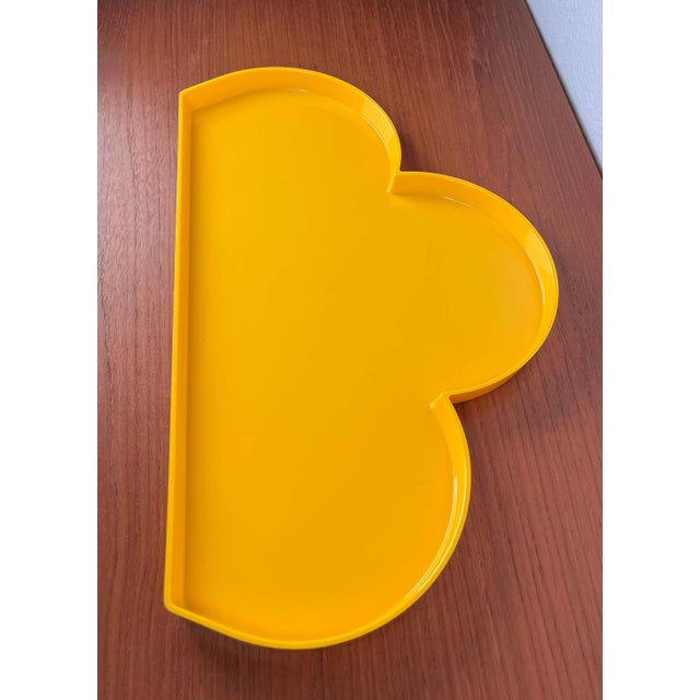 Postmodern Italian Yellow Plastic Tray from Guzzini For Sale - Image 12 of 18