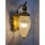 Metal Vintage Light Gold Gilt Metal Glass Globe Wall Sconce For Sale - Image 7 of 10