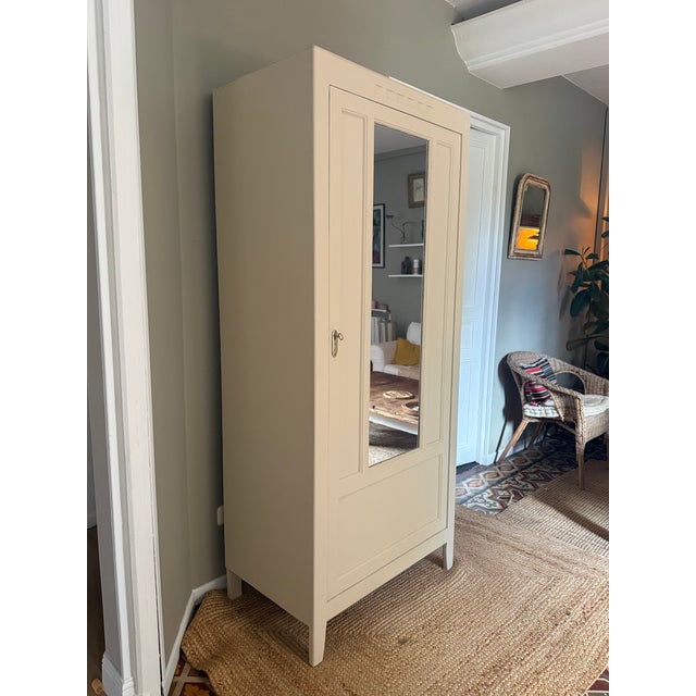 Vintage Parisian Wardrobe and Mirror, 1940s For Sale - Image 18 of 18