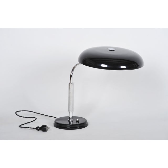 Bauhaus Steel Table Lamp attributed to Alfred Müller, Switzerland, 1930s For Sale - Image 9 of 9