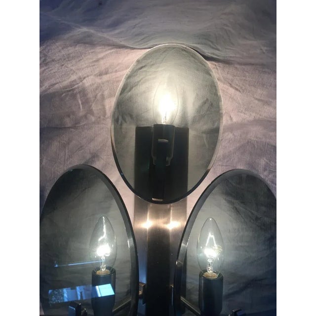 Vintage 3-Glass Wall Lamps from Veca, Italy, 1960, Set of 2 For Sale - Image 6 of 6