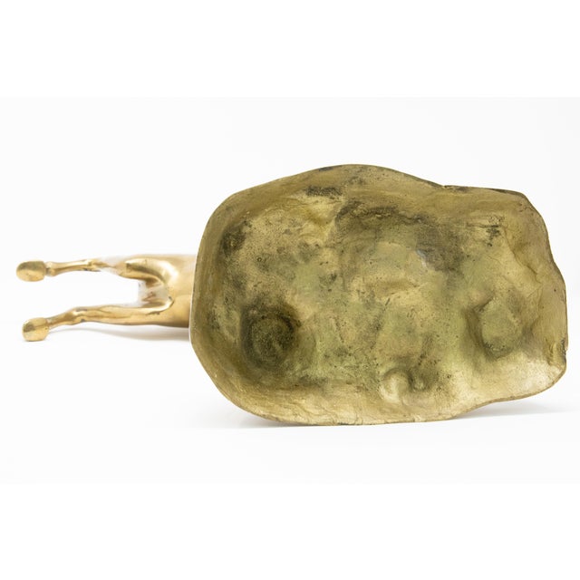 Solid Brass Raring Horse Figure For Sale - Image 4 of 13