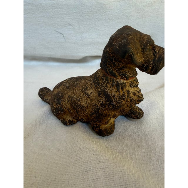 Brown 1930s Cast Iron Very Heavy Hubley Terrier For Sale - Image 8 of 11