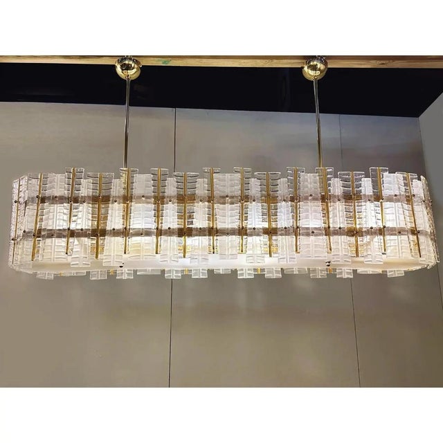 Contemporary Modern Italian Tropical Gold Murano Glass Chandelier by Simoeng For Sale - Image 3 of 12