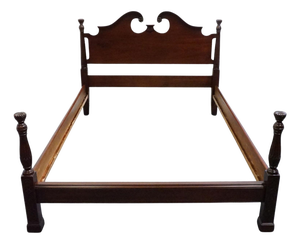 Georgetown Galleries Solid Mahogany Traditional Style Full Size Pediment Bed