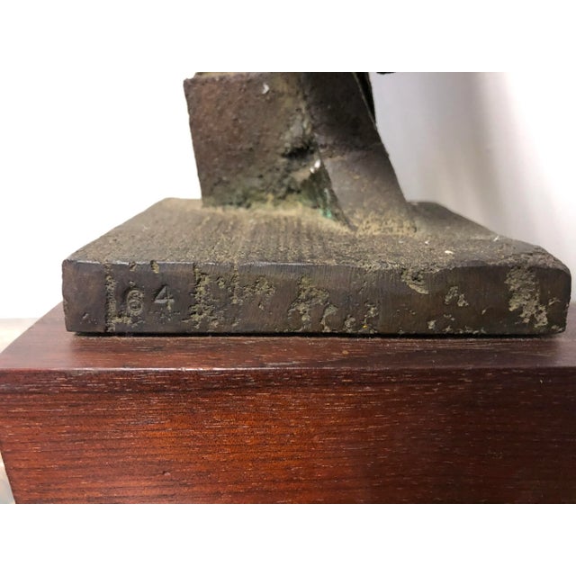 Mid Century Brutalist Modern Layman Jones 1964 Iron Sculpture For Sale - Image 9 of 10