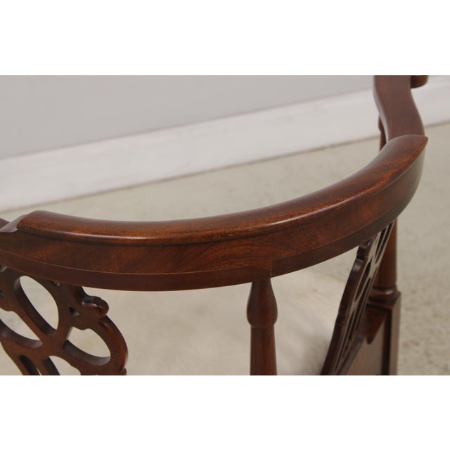 Hickory Chair Company Chippendale Mahogany Corner Chair For Sale - Image 12 of 15