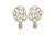 Scrolled Vine Brass Lamp Finials - a Pair For Sale - Image 4 of 4