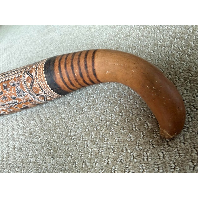 Monumental 22" Peruvian Hand Carved Mate Burilado Storyteller Gourd Rattle - Vintage For Sale - Image 13 of 13