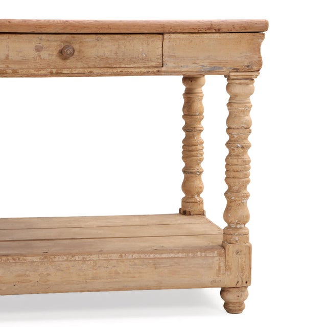 French Country A Large French Pine Drapers Table, 19th C. For Sale - Image 3 of 7