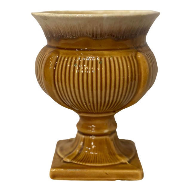 Vintage Mid-Century Carmel Ceramic Vase Vessel For Sale