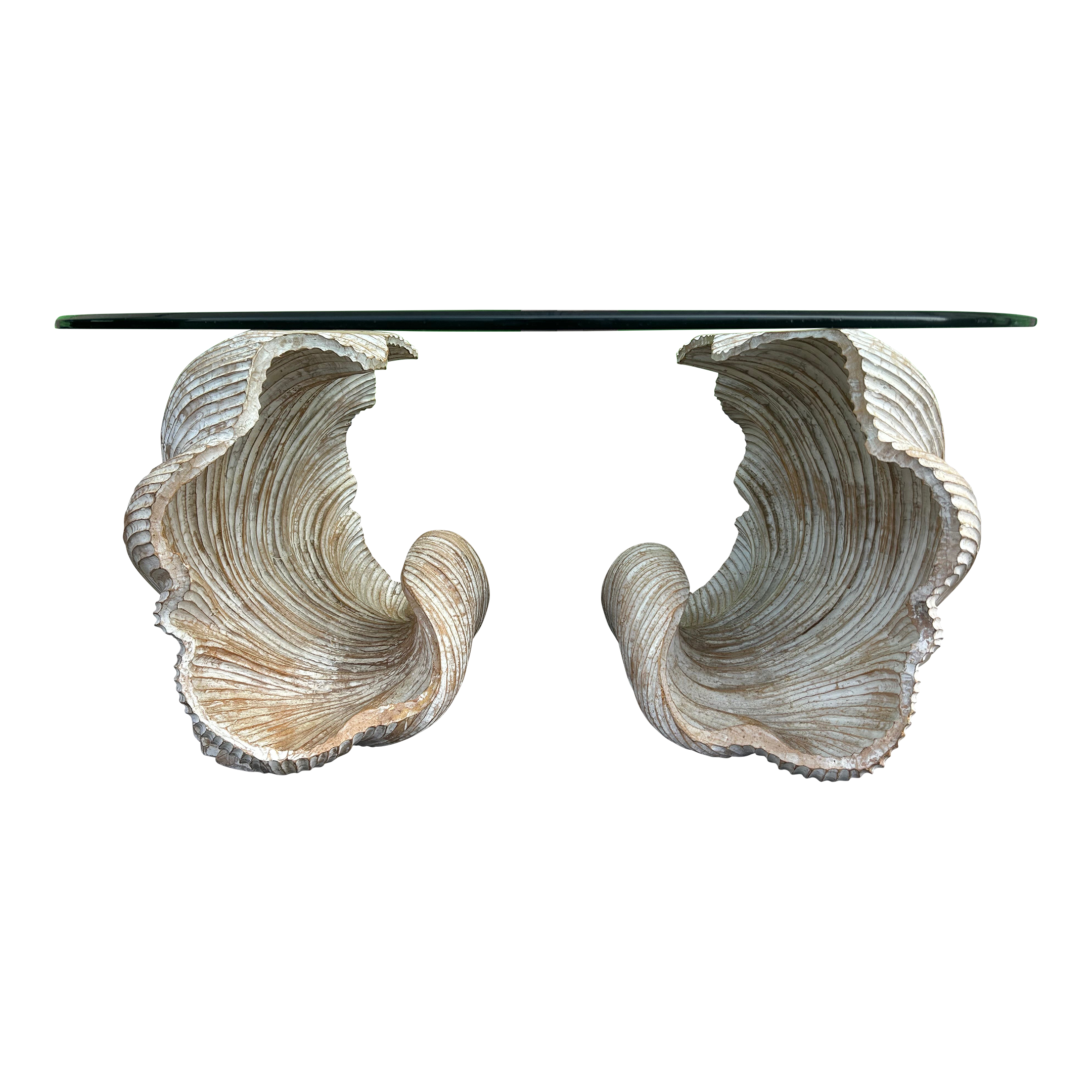 その他 1970s Italian-Design Heritage Shell 1970s Italian Carved Wood Shell Coffee Table | Chairish