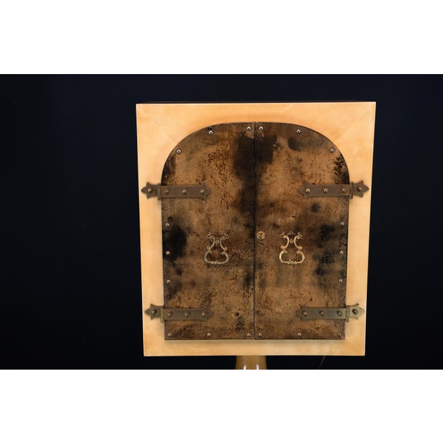 Mid-Century Modern Goatskin Parchment Bar Cabinet from Aldo Tura, Italy, 1960s For Sale - Image 18 of 18