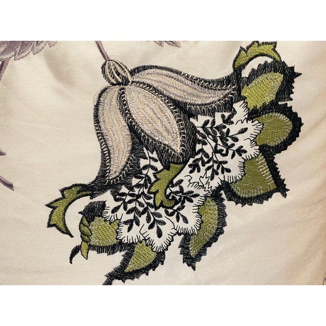 Vintage Pair of Silk Brocade Embroidered Butterfly Pillows For Sale - Image 10 of 10