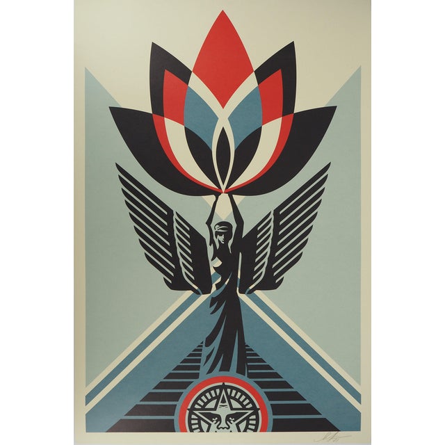 Shepard Fairey, Lotus Angel, Lithograph For Sale