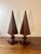 Late 20th Century Vintage Pair of Wooden Obelisks With Gilt Inlay - Architectural Decor For Sale - Image 5 of 8