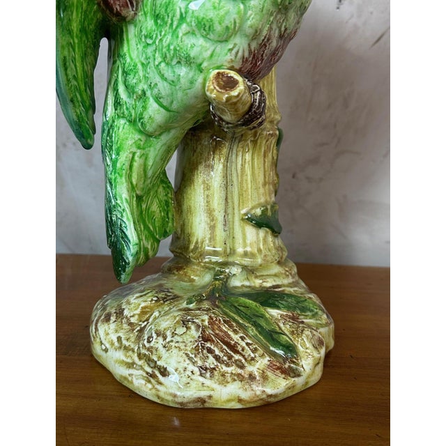 1920s Vintage Ceramic Parrot Vase, 1920s For Sale - Image 5 of 17