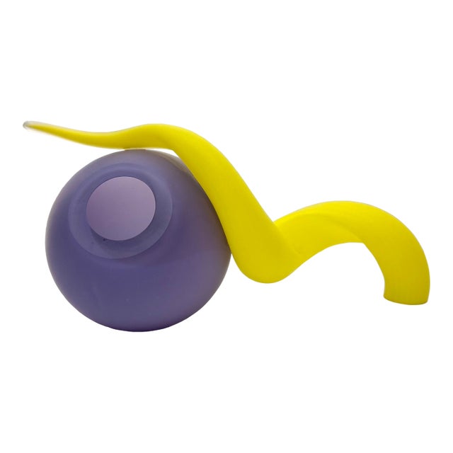 Purple/Yellow "Orb" by the Late Artist Drew Smith For Sale