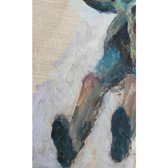 1960s Children Portraits Oil Painting Original Ukrainian Artist Sokolovsky G. 1960s For Sale - Image 5 of 6