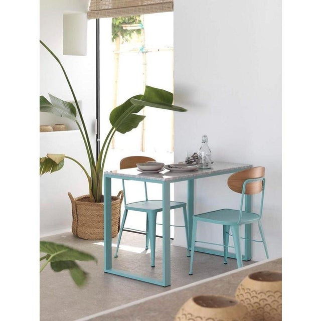 New Chair in Wrought Iron with Wooden Back, Indoor and Outdoor For Sale - Image 13 of 18